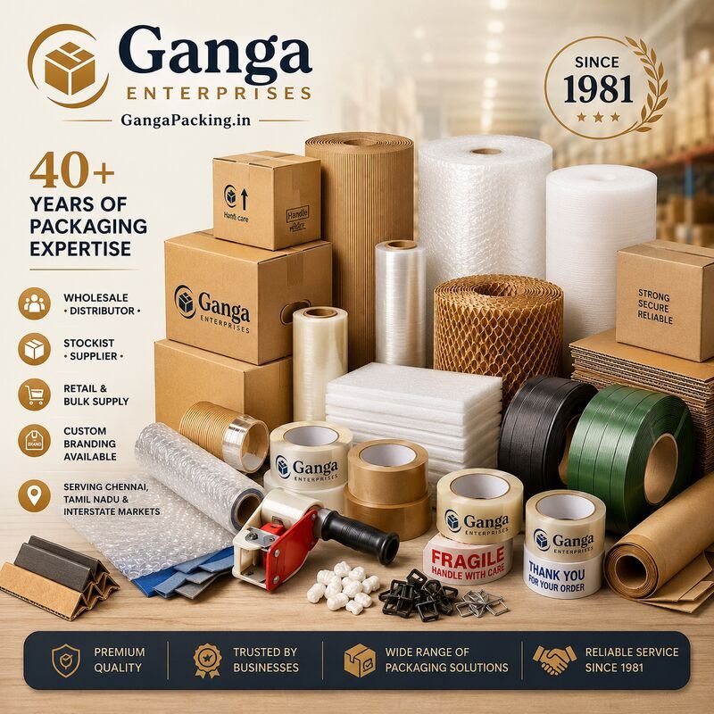 Ganga Enterprises — 40 plus years of packaging expertise, wholesaler and distributor since 1981 Chennai
